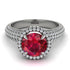 Ruby Cluster Halo Engagement Ring - Katie No. 12 image 3