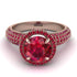 Ruby Cluster Halo Engagement Ring - Katie No. 56 image 3