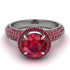 Ruby Cluster Halo Engagement Ring - Katie No. 57 image 3
