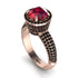 Ruby Cluster Halo Engagement Ring - Katie No. 41 image 1