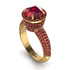 Ruby Cluster Halo Engagement Ring - Katie No. 55 image 1