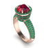 Ruby Cluster Halo Engagement Ring - Katie No. 26 image 1