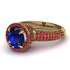 Sapphire Cluster Halo Engagement Ring - Katie No. 58 image 2
