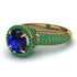 Sapphire Cluster Halo Engagement Ring - Katie No. 28 image 2
