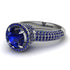 Sapphire Cluster Halo Engagement Ring - Katie No. 75 image 2
