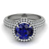 Sapphire Cluster Halo Engagement Ring - Katie No. 15 image 3