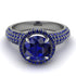 Sapphire Cluster Halo Engagement Ring - Katie No. 75 image 3