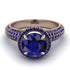 Sapphire Cluster Halo Engagement Ring - Katie No. 74 image 3