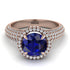 Sapphire Cluster Halo Engagement Ring - Katie No. 14 image 3