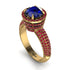 Sapphire Cluster Halo Engagement Ring - Katie No. 58 image 1