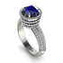 Sapphire Cluster Halo Engagement Ring - Katie No. 15 image 1