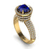 Sapphire Cluster Halo Engagement Ring - Katie No. 13 image 1