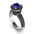 Sapphire Cluster Halo Engagement Ring - Katie No. 45 image 1