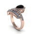 Black Diamond Crown Radiance Engagement Ring - Aviana No. 8 image 2