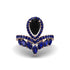 Black Diamond Crown Radiance Engagement Ring - Aviana No. 68 image 1
