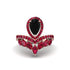 Black Diamond Crown Radiance Engagement Ring - Aviana No. 53 image 1