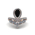 Black Diamond Crown Radiance Engagement Ring - Aviana No. 8 image 1