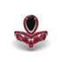 Black Diamond Crown Radiance Engagement Ring - Aviana No. 54 image 1