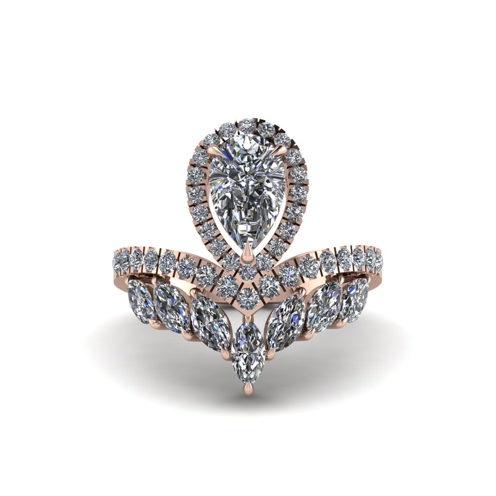Diamond Crown Radiance Engagement Ring - Aviana No. 2
