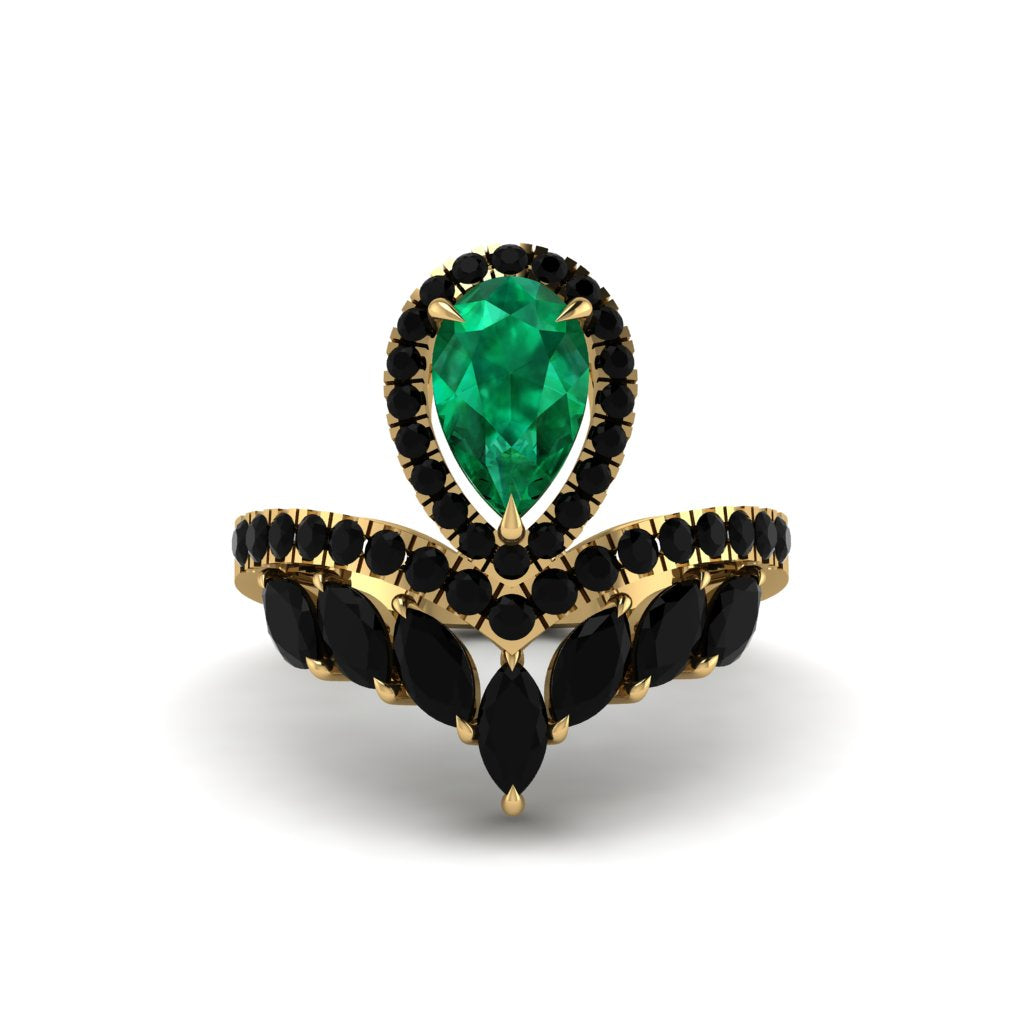 Emerald Crown Radiance Engagement Ring - Aviana No. 34