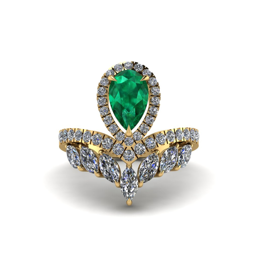 Emerald Crown Radiance Engagement Ring - Aviana No. 4