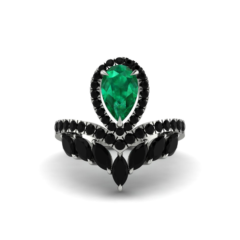 Emerald Crown Radiance Engagement Ring - Aviana No. 36