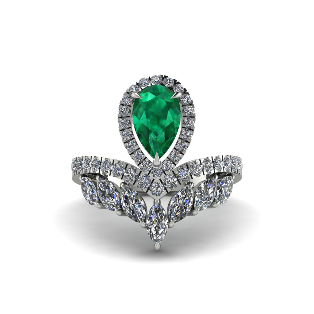 Emerald Crown Radiance Engagement Ring - Aviana No. 6