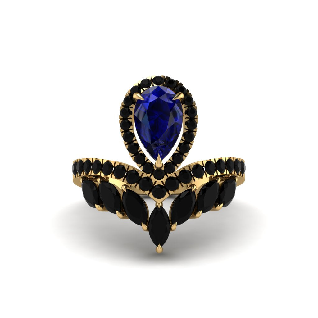 Sapphire Crown Radiance Engagement Ring - Aviana No. 43