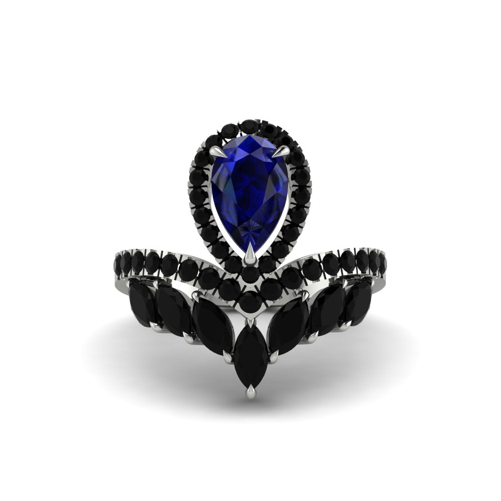 Sapphire Crown Radiance Engagement Ring - Aviana No. 45