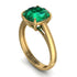 Cushion Cut Emerald Solitaire Engagement Ring - Royalty No. 4 image 1