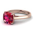 Cushion Cut Ruby Solitaire Engagement Ring - Royalty No. 11 image 2