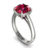 Cushion Cut Ruby Solitaire Engagement Ring - Royalty No. 12 image 1