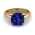Cushion Cut Sapphire Solitaire Engagement Ring - Royalty No. 13 image 3