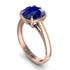 Cushion Cut Sapphire Solitaire Engagement Ring - Royalty No. 14 image 1