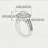 Ruby Double Halo Gold Engagement Ring - Danielle No. 25 image 4