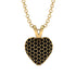Dazzling Black Diamond Heart Gold Pendant - Kiara No. 7 image 1
