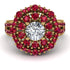 Diamond Double Halo Gold Engagement Ring - Danielle No. 46 image 3