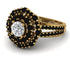 Diamond Double Halo Gold Engagement Ring - Danielle No. 31 image 1