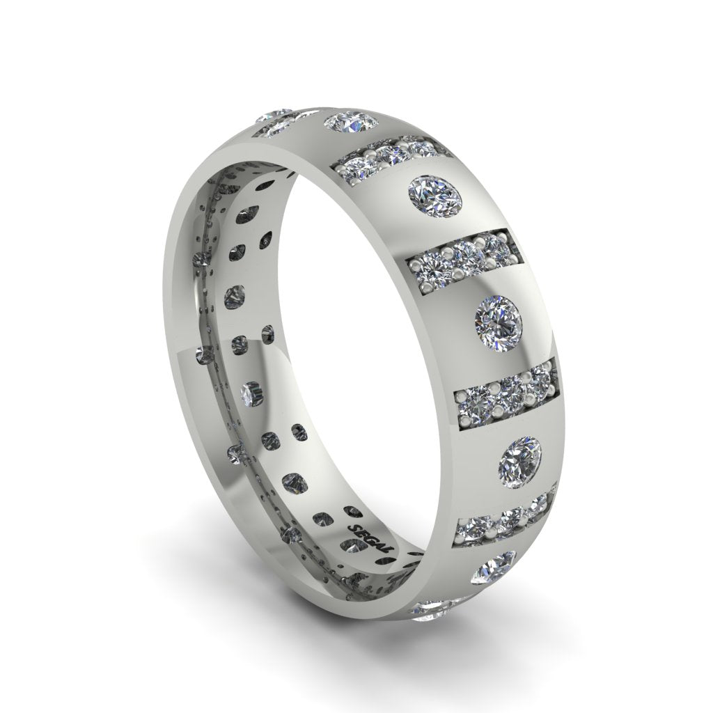 Diamond Gold Men's Wedding Ring - Zion No. 3