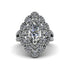 Diamond Three Layer Halo Marquise Ring - Destiny No. 3 image 1