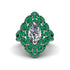 Diamond Three Layer Halo Marquise Ring - Destiny No. 18 image 1
