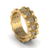 Diamond Wavy Gold Men's Wedding Ring - Joshua No. 1 image 1