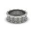 Diamond Wavy Gold Men's Wedding Ring - Joshua No. 3 image 2