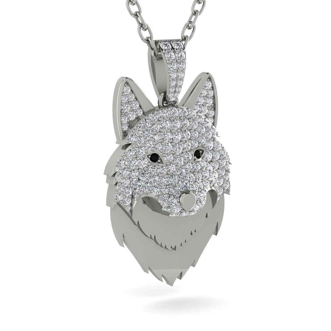 Diamond Wolf Spirit Pendant - Gabriel No. 9