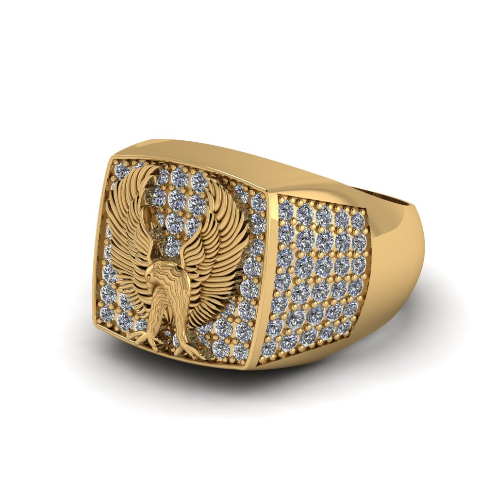 Diamonds Luxury Gold Eagle Ring - Sutton No. 1