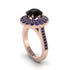 Sapphire Double Halo Cathedral Engagement Ring - Deirdre No. 68 image 1