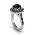 Sapphire Double Halo Cathedral Engagement Ring - Deirdre No. 69 image 1