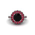 Ruby Double Halo Cathedral Engagement Ring - Deirdre No. 54 image 2