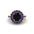 Sapphire Double Halo Cathedral Engagement Ring - Deirdre No. 68 image 2