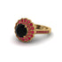 Ruby Double Halo Cathedral Engagement Ring - Deirdre No. 52 image 3